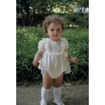 Pelele plumeti blanco BEBE