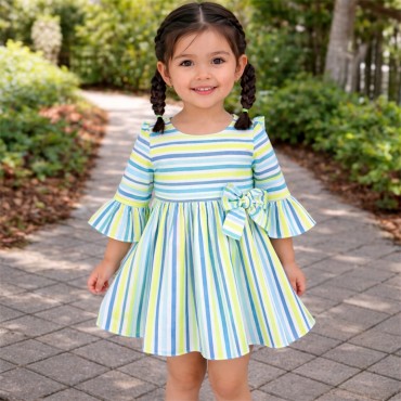 Vestido rayas fluor y...