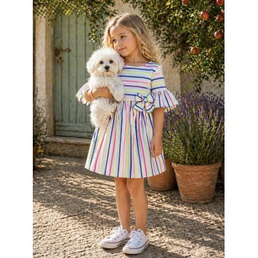 vestido niña vuelo manga...