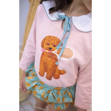 Conjunto niña Sudadera rosa...