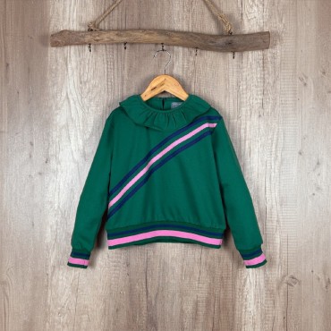 Sudadera niña Verde Mon...