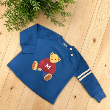 SUDADERA FELPA AZUL OSO...